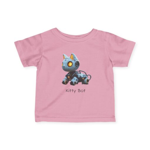 Kitty Bot Tee | Personalized Robot Cat Baby Shirt, Infant Fine Jersey Top, Cute Cat Design, Customizable Onesie, Kids T-Shirt - Image 15