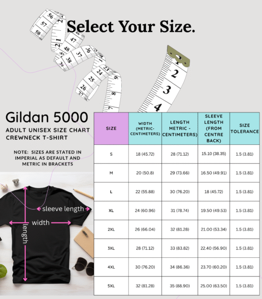 shirt size chart